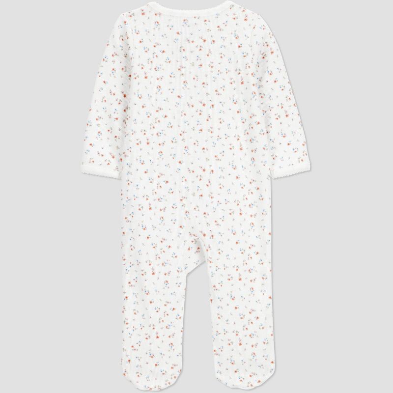 slide 2 of 5, Carter's Just One You® Baby Girls' Floral Sleep N' Play - Cream 3M, 1 ct