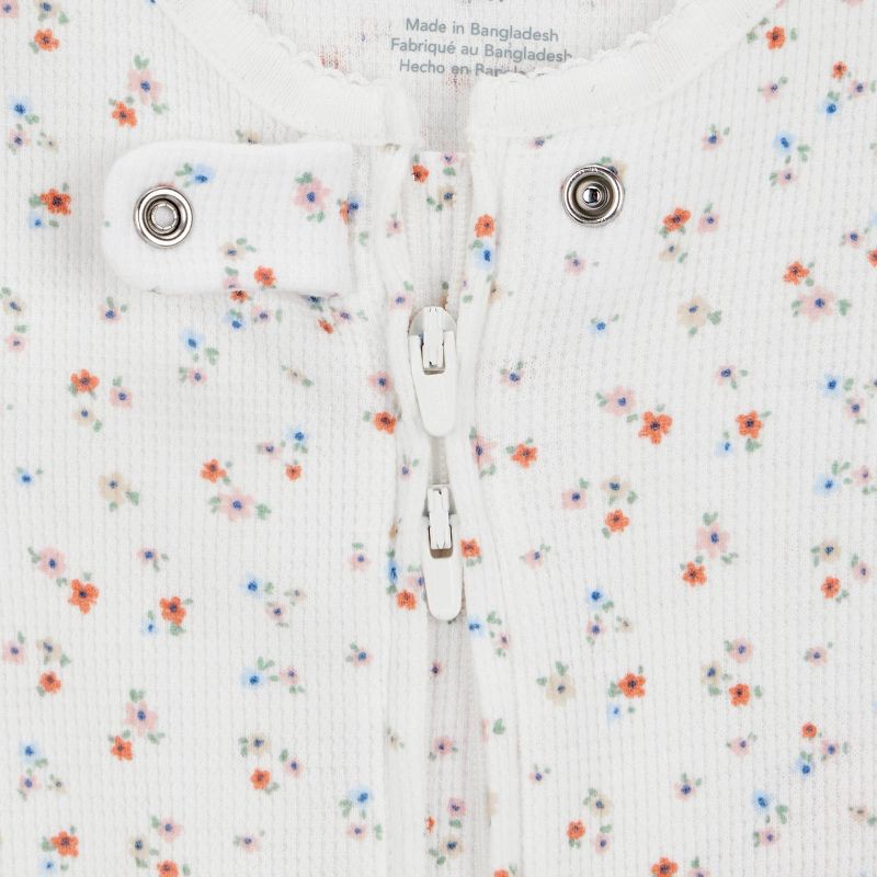 slide 4 of 5, Carter's Just One You® Baby Girls' Floral Sleep N' Play - Cream 6M, 1 ct