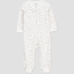 Carter's Just One You® Baby Girls' Floral Sleep N' Play - Cream 9M