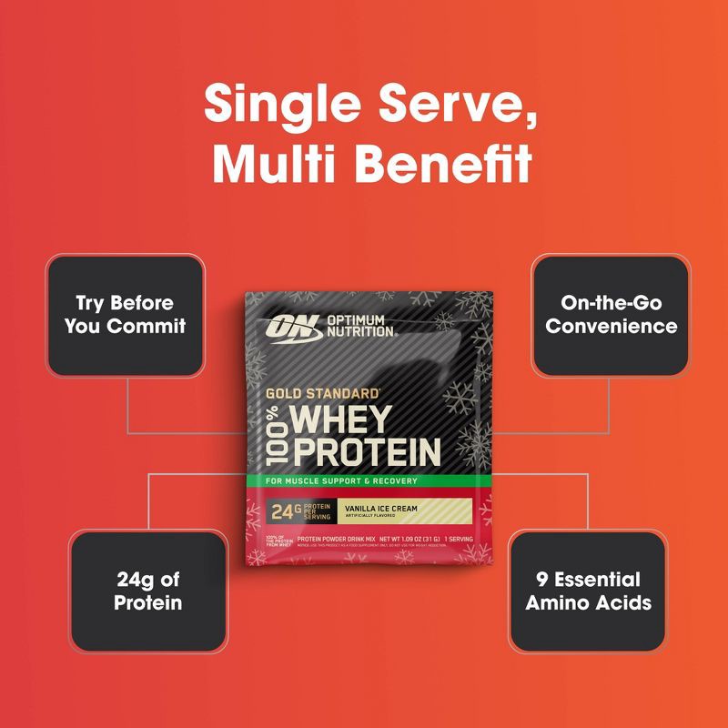slide 3 of 11, Optimum Nutrition ON Protein Powder - Vanilla Creme, 1 ct