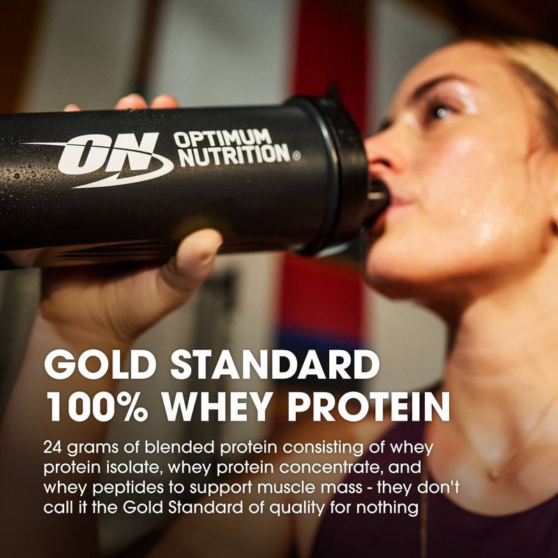 slide 5 of 11, Optimum Nutrition ON Protein Powder - Vanilla Creme, 1 ct