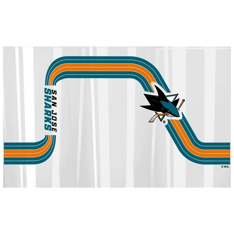 slide 3 of 3, NHL San Jose Sharks Retro Wave Pint Glass - 16oz, 16 oz