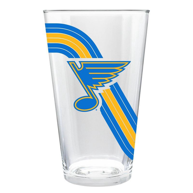 slide 1 of 3, NHL St. Louis Blues Retro Wave Pint Glass - 16oz, 16 oz