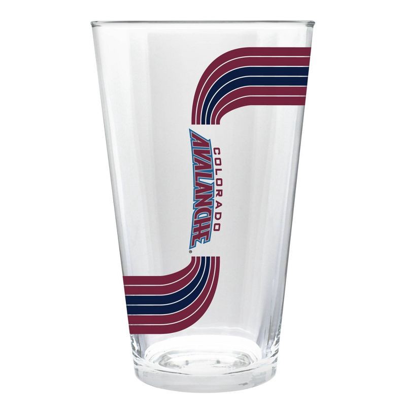 slide 2 of 3, NHL Colorado Avalanche Retro Wave Pint Glass - 16oz, 16 oz