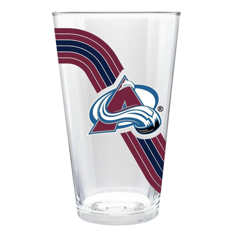 slide 1 of 3, NHL Colorado Avalanche Retro Wave Pint Glass - 16oz, 16 oz