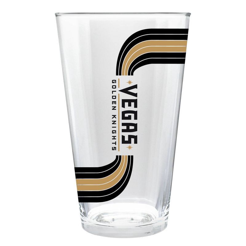slide 2 of 3, NHL Vegas Golden Knights Retro Wave Pint Glass - 16oz, 16 oz