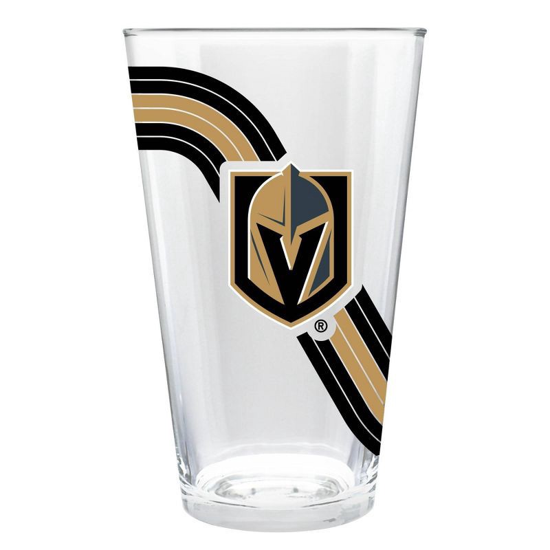 slide 1 of 3, NHL Vegas Golden Knights Retro Wave Pint Glass - 16oz, 16 oz
