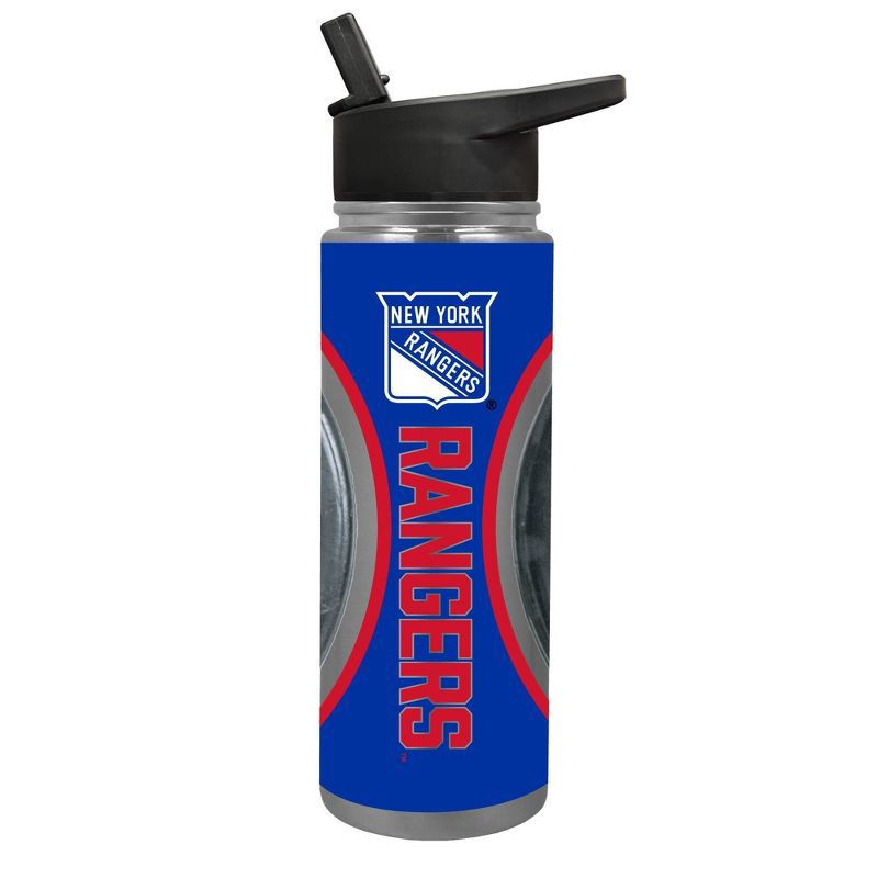 slide 1 of 4, NHL New York Rangers Jr. Thirst Game Puck Water Bottle - 24oz, 24 oz