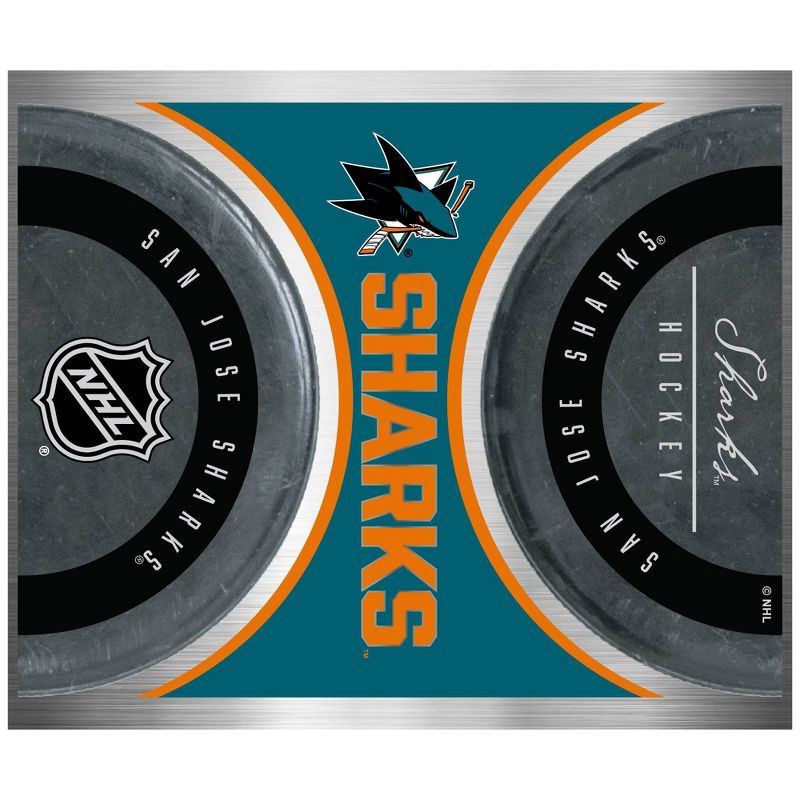slide 2 of 4, NHL San Jose Sharks Jr. Thirst Game Puck Water Bottle - 24oz, 24 oz