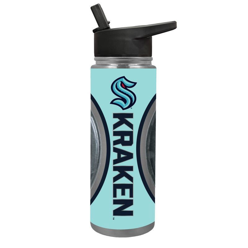 slide 1 of 4, NHL Seattle Kraken Jr. Thirst Game Puck Water Bottle - 24oz, 24 oz