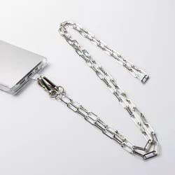 Hello Lux Phone Crossbody Strap - Silver Paper Clip Chain