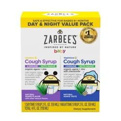 Zarbee's Childrens' Baby Cough + Immune Syrup with Agave Day/Night - Agave Syrup - 4 fl oz