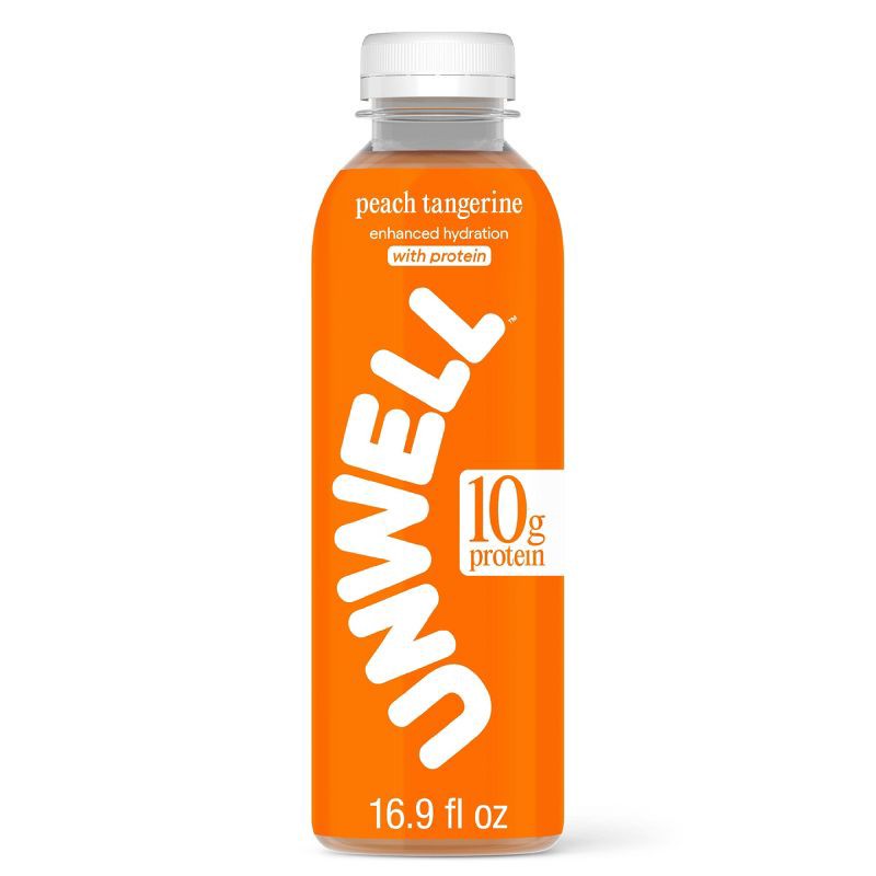 slide 1 of 8, Unwell Hydration Protein Drink with Electrolytes and 10g Whey Protein Isolate Peach Tangerine - 16.9 fl oz, 10 gram, 16.9 fl oz