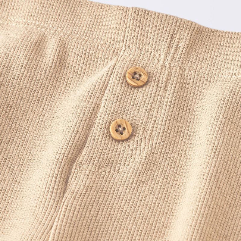 slide 4 of 4, Baby Boys' 2pc Bear Faux Shearling Sweatshirt and Ribbed Pants Set - Cloud Island™ Cream 18M, 2 ct