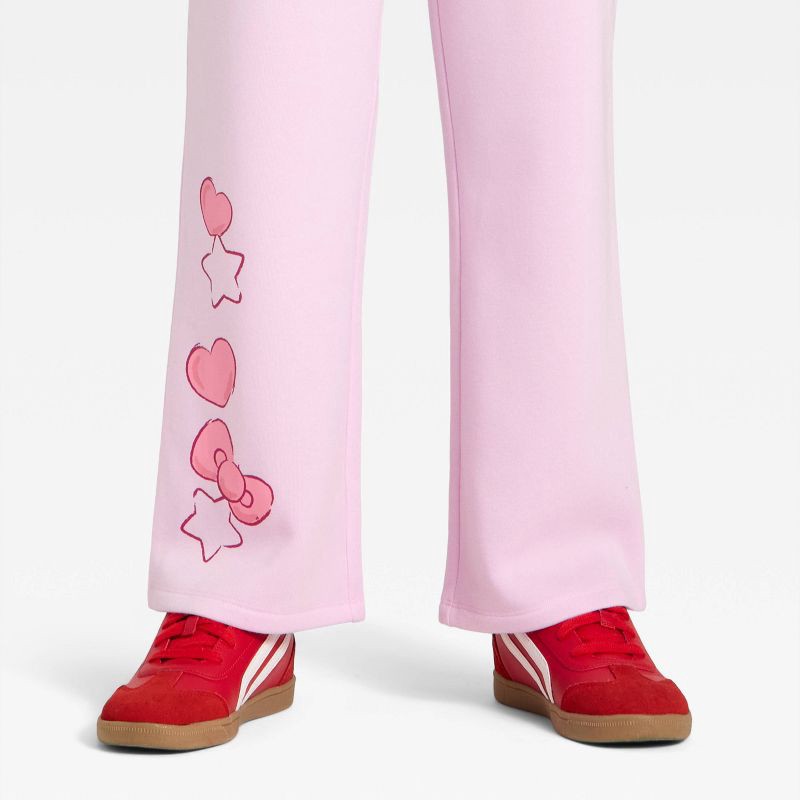 slide 2 of 4, Girls' Sanrio Hello Kitty and Friends Fleece Sweatpants - Light Pink XL, 1 ct
