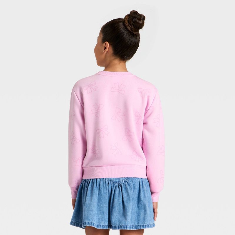 slide 3 of 4, Girls' Sanrio Hello Kitty and Friends Fleece Sweatshirt - Pink S, 1 ct