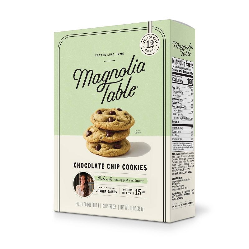 slide 5 of 8, Magnolia Table Chocolate Chip Cookies Frozen Cookie Dough - 16oz, 16 oz