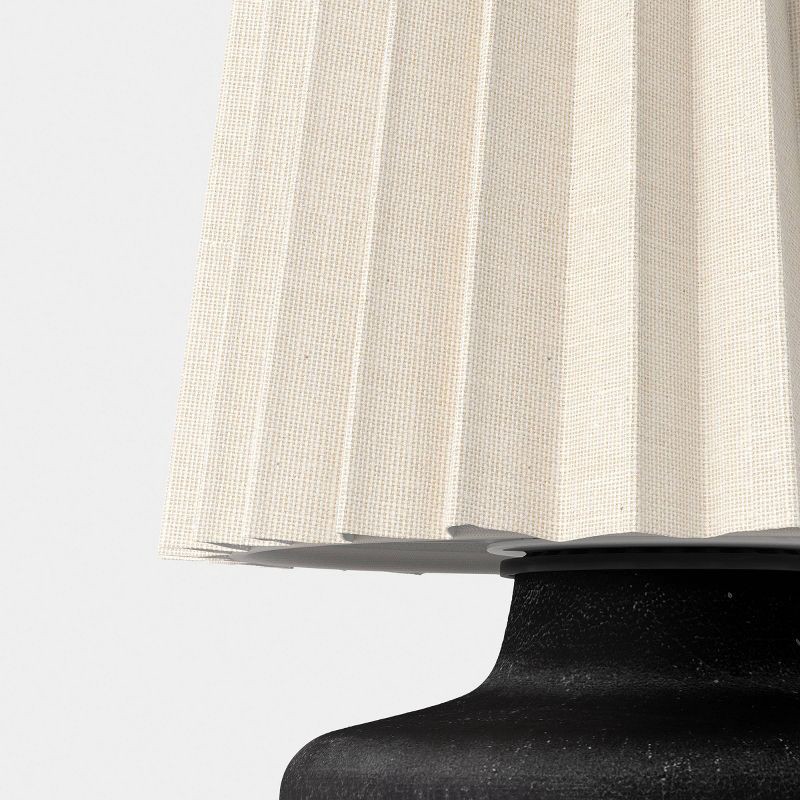 slide 4 of 4, Mini Lamp Faux Wood Black - Room Essentials™, 1 ct