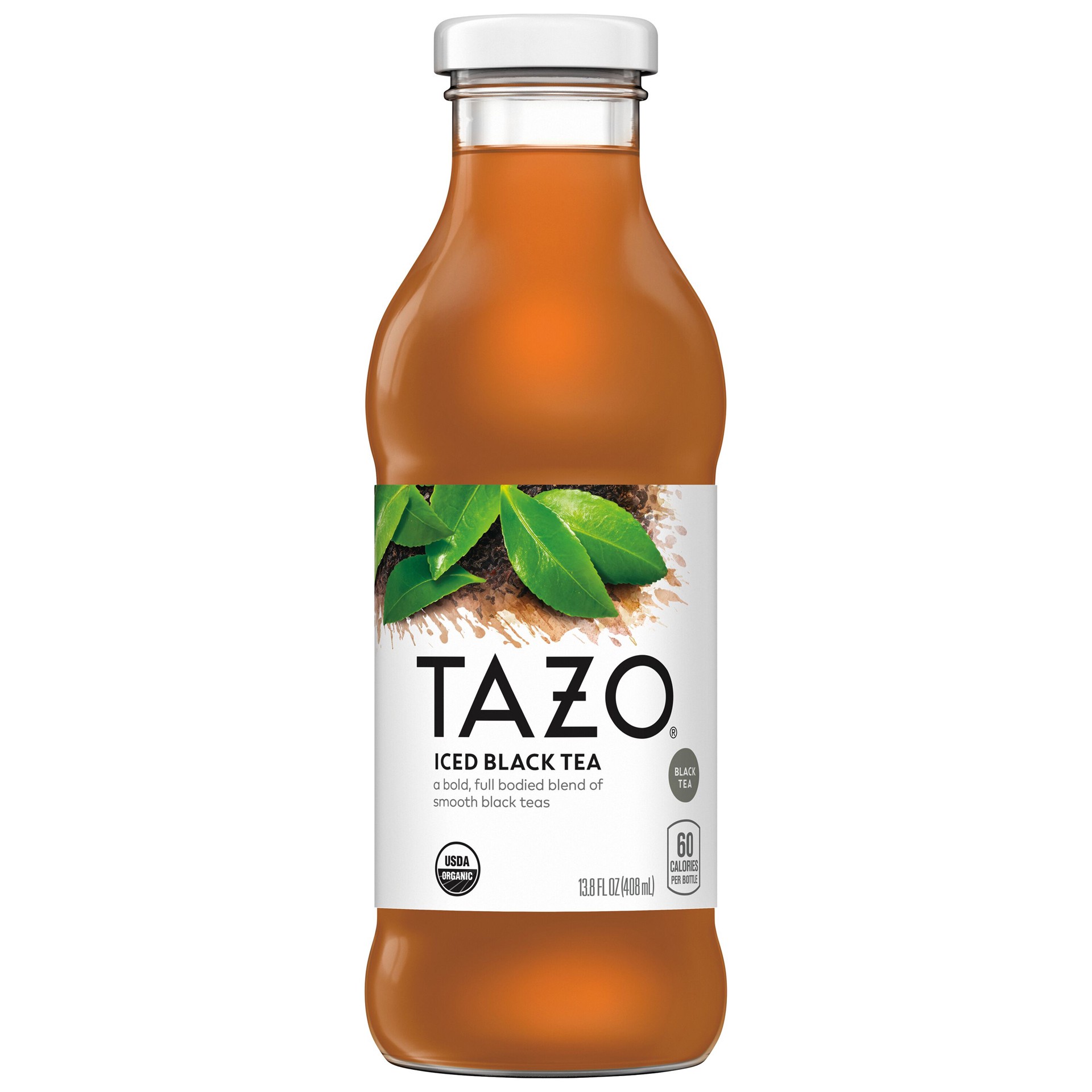 slide 1 of 1, Tazo Organic Iced Black Tea 13.8 Fluid Ounce Glass Bottle, 13.8 oz