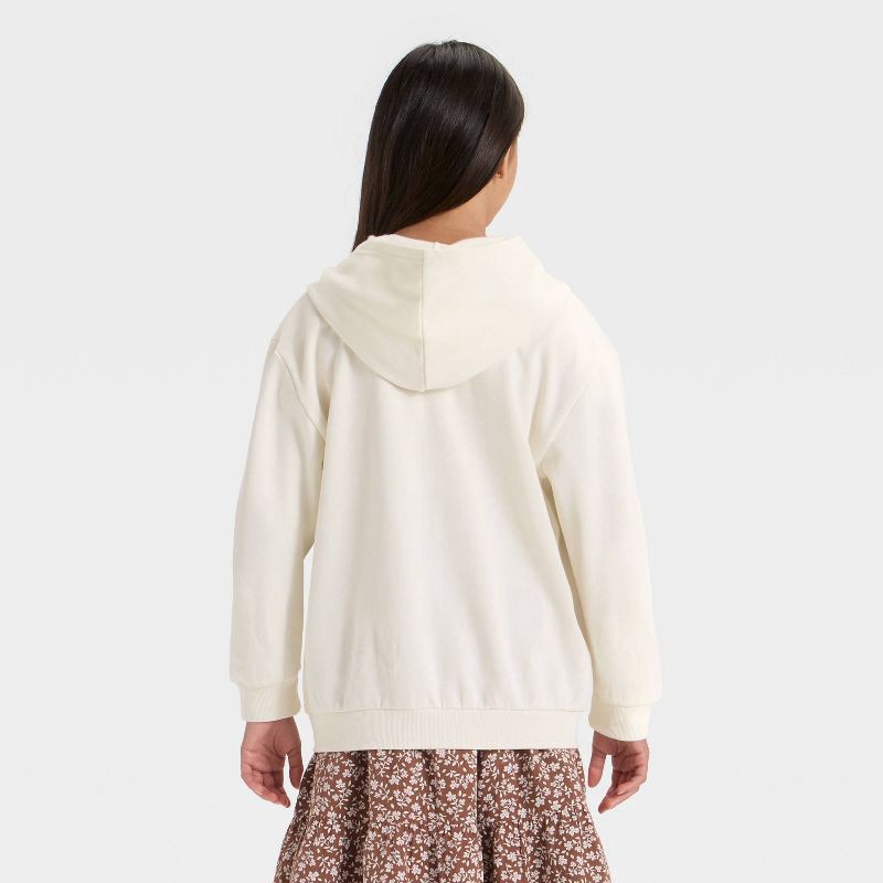 slide 2 of 3, Girls' Grand Ole Opry Oversized Hooded Fleece Sweatshirt - Off-White XL, 1 ct