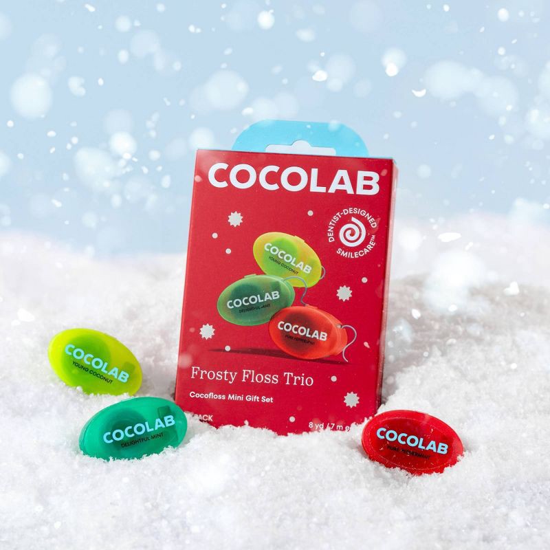 slide 2 of 8, COCOLAB Cocofloss Frosty Floss Trio Mini Cocofloss Gift Set - 3pk, 3 ct