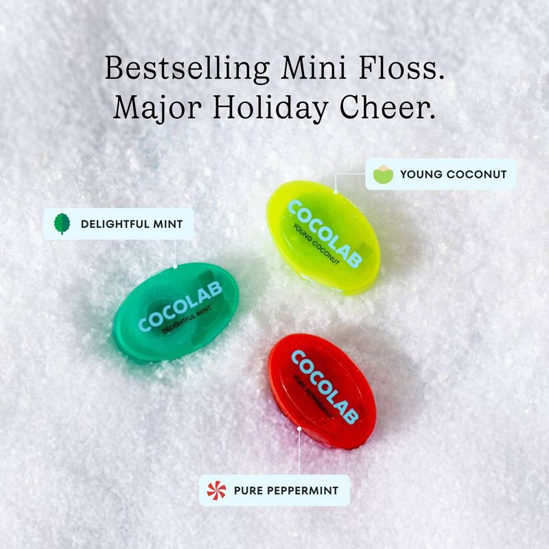 slide 3 of 8, COCOLAB Cocofloss Frosty Floss Trio Mini Cocofloss Gift Set - 3pk, 3 ct