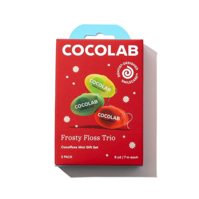 slide 1 of 8, COCOLAB Cocofloss Frosty Floss Trio Mini Cocofloss Gift Set - 3pk, 3 ct