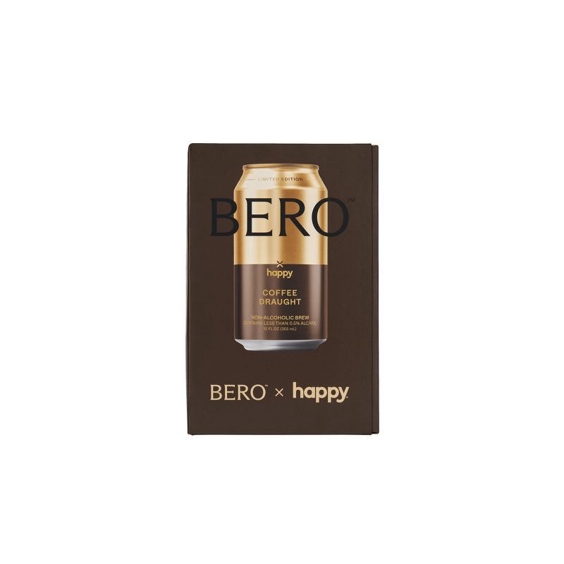 slide 4 of 6, BERO Brewing Happy Coffee Draught Non-Alcoholic Beer - 6pk/12 fl oz Cans, 6 ct; 12 fl oz