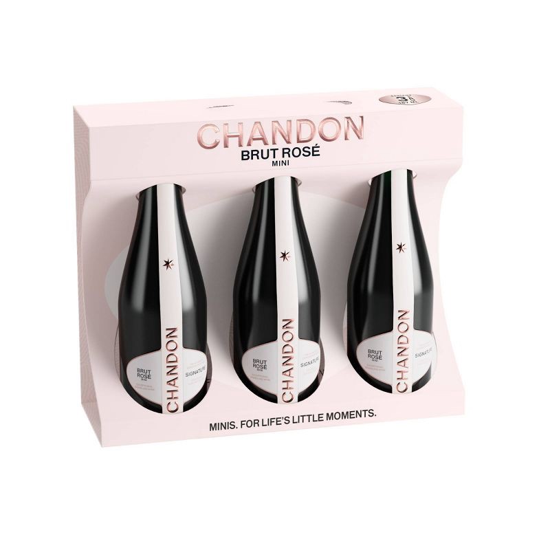 slide 1 of 5, Chandon Sparkling Rose Wine - 3pk/187ml Bottle, 3 ct; 187 ml