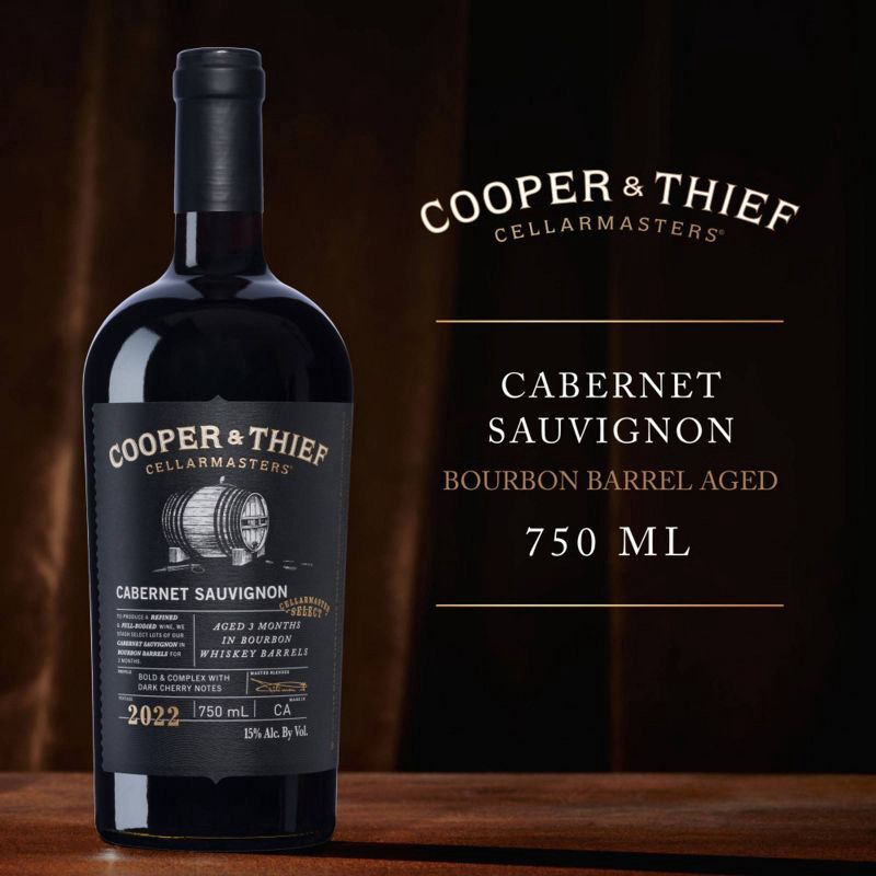 slide 3 of 6, Cooper & Thief Cellarmasters Cooper & Thief Bourbon Barrel Aged Cabernet Sauvignon - 750ml Bottle, 750 ml