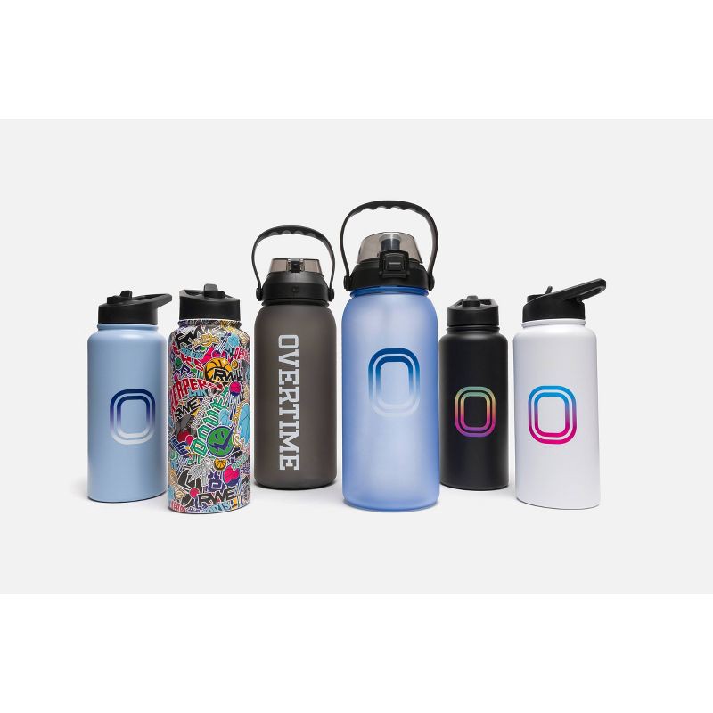 slide 7 of 9, Overtime Elite 65oz Plastic Playmaker Water Jug - Classic Black & White, 65 oz