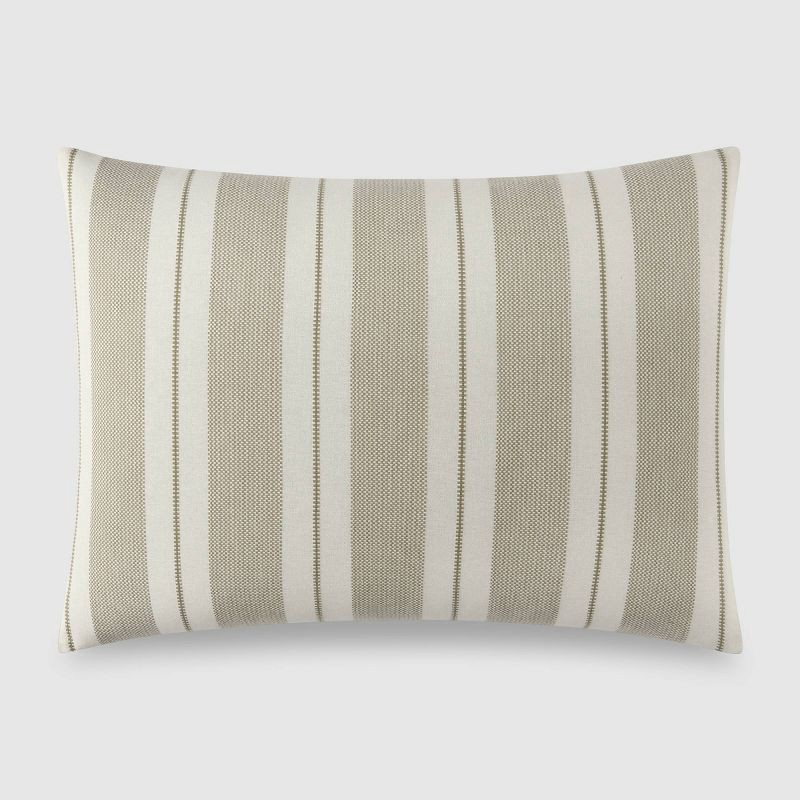 slide 3 of 8, Jeremiah Brent Home 3pc Full/Queen Textured Stripe Cotton Comforter Set Green, 3 ct