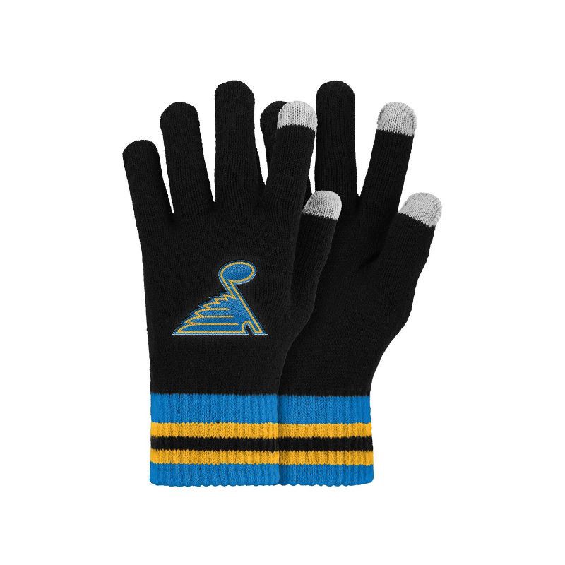 slide 1 of 3, NHL St. Louis Blues Nightwave Big Logo Knit Glove, 1 ct