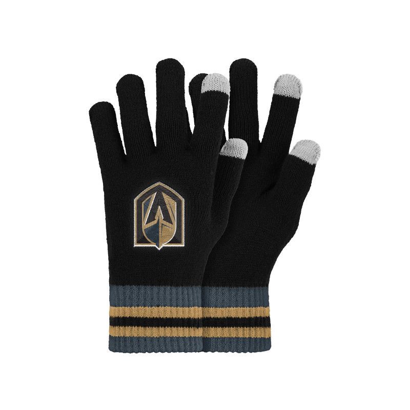 slide 1 of 1, NHL Vegas Golden Knights Nightwave Big Logo Knit Glove, 1 ct
