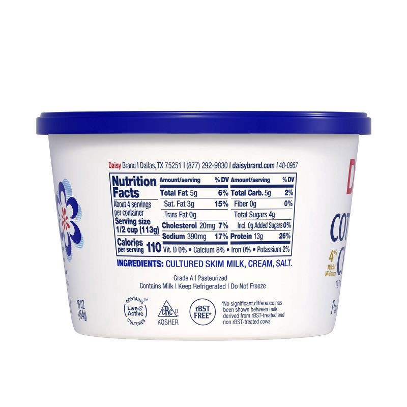 slide 2 of 3, Daisy Brand Cottage Cheese 4% - 16oz, 16 oz