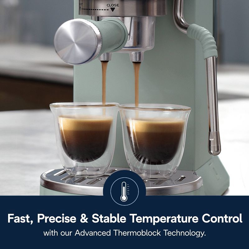 slide 11 of 14, DeLonghi Dedica Duo Espresso and Cold Brew Machine with Milk Frother for Hot & Iced Coffee, Cappuccinos, Lattes & More Pistachio, 1 ct
