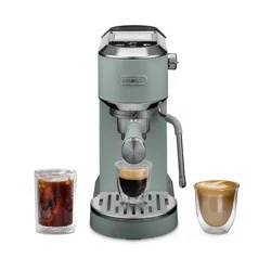 DeLonghi Dedica Duo Espresso and Cold Brew Machine with Milk Frother for Hot & Iced Coffee, Cappuccinos, Lattes & More Pistachio