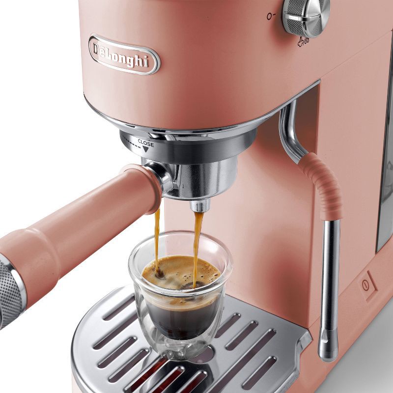 slide 2 of 14, DeLonghi Dedica Duo Espresso and Cold Brew Machine with Milk Frother for Hot & Iced Coffee, Cappuccinos, Lattes & More Rose, 1 ct