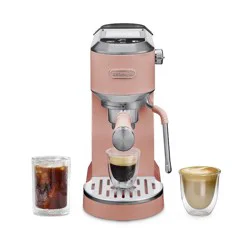 DeLonghi Dedica Duo Espresso and Cold Brew Machine with Milk Frother for Hot & Iced Coffee, Cappuccinos, Lattes & More Rose