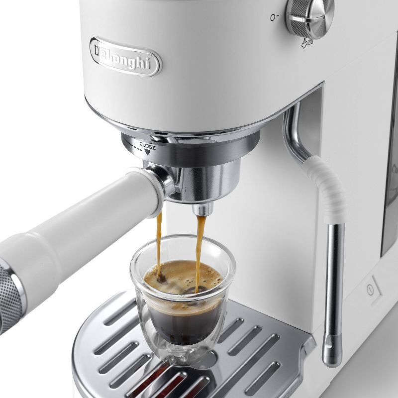 slide 2 of 14, DeLonghi Dedica Duo Espresso and Cold Brew Machine with Milk Frother for Hot & Iced Coffee, Cappuccinos, Lattes & More Vanilla, 1 ct