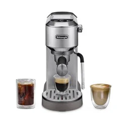 DeLonghi Dedica Duo Espresso and Cold Brew Machine with Milk Frother for Hot & Iced Coffee, Cappuccinos, Lattes & More Stainless Steel
