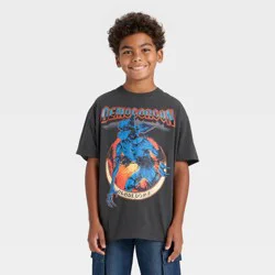 Boys' Stranger Things Demogorgon Short Sleeve Oversized Graphic T-Shirt - Black L