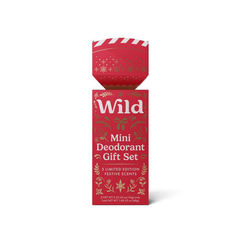 slide 2 of 3, Wild Cosmetics Holiday Mini Deodorant Trio Set - 1.68oz/3ct, 1.68 oz, 3 ct