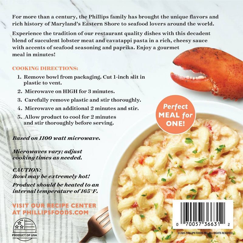 slide 2 of 4, Phillips Foods Lobster Mac & Cheese Bowl - Frozen - 10oz, 10 oz