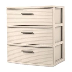 3 Drawer Wide Tower Snowfall White - Brightroom™
