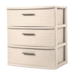 3 Drawer Wide Tower Snowfall White - Brightroom™