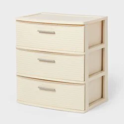 3 Drawer Wide Tower Snowfall White - Brightroom™