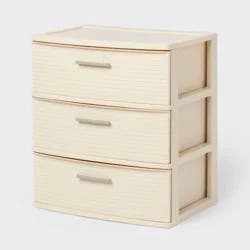 3 Drawer Wide Tower Snowfall White - Brightroom™