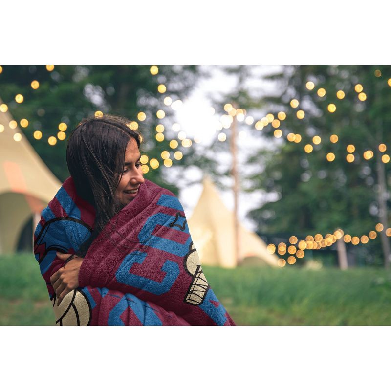 slide 2 of 2, NHL Colorado Avalanche 60"x80" Cartoon Puck Ultra Soft Blanket, 1 ct