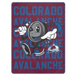 NHL Colorado Avalanche 60"x80" Cartoon Puck Ultra Soft Blanket